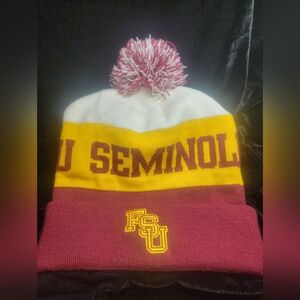 Nike Yellow and White Knit Beanie FSU Florida State University Seminoles "Noles"